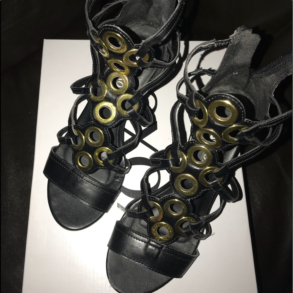 XOXO Black wedges.  Size 6